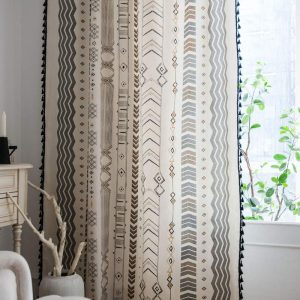 Bohemian cotton and linen curtains