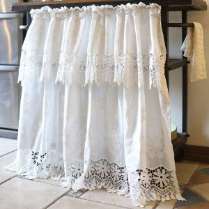 Bohemian floral embroidered cotton curtains