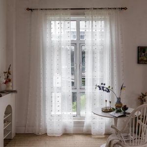 Bohemian tulle curtains