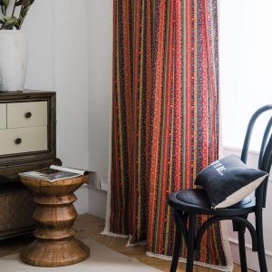 Colorful patterned blackout curtains