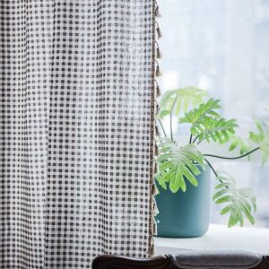 Farmhouse Coffee Cotton and Linen Curtains